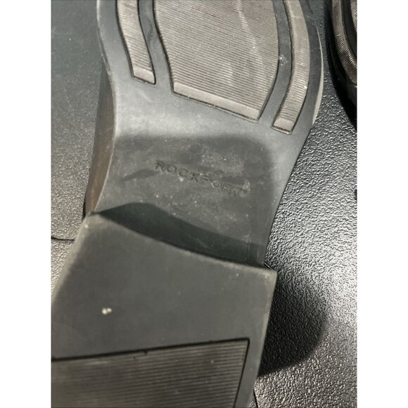 Rockport Black Leather Oxfords #APM72991 Men's 14M Apron Square Toe Formal Dress - Picture 7 of 8